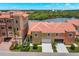 Aerial view of two-story townhouses near water at 47A Bayview S Ct, St Petersburg, FL 33711