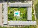 Bird's-eye view of community pool and grounds at 650 Pinellas Point S Dr # 128, St Petersburg, FL 33705