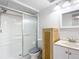 Clean bathroom with shower and vanity at 650 Pinellas Point S Dr # 128, St Petersburg, FL 33705