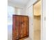 Bedroom closet with wood shelving at 650 Pinellas Point S Dr # 128, St Petersburg, FL 33705