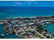 Aerial view of shops, beach, and marina at 550 Johns Pass Ave, Madeira Beach, FL 33708