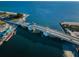 Aerial shot of a bridge spanning a waterway at 550 Johns Pass Ave, Madeira Beach, FL 33708
