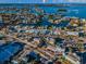 Aerial view of waterfront homes and businesses at 550 Johns Pass Ave, Madeira Beach, FL 33708