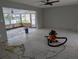 Living room under renovation, new floor at 550 Johns Pass Ave, Madeira Beach, FL 33708