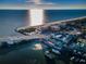 Aerial view of waterfront property near a bridge at 550 Johns Pass Ave, Madeira Beach, FL 33708
