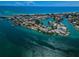 Aerial view of waterfront homes and canals at 550 Johns Pass Ave, Madeira Beach, FL 33708