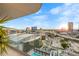 Balcony with city views, featuring a pool and stadium at 1000 Water St # 1703, Tampa, FL 33602