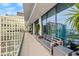 Relaxing balcony boasting city views and stylish seating at 1000 Water St # 1703, Tampa, FL 33602
