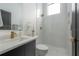 Clean bathroom with a walk-in shower and modern vanity at 4511 24Th S Ave, St Petersburg, FL 33711