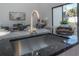 Modern kitchen sink and gold faucet with granite countertop at 4511 24Th S Ave, St Petersburg, FL 33711