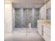 Spa-like bathroom with double shower heads and modern fixtures at 400 Central Ave # 2007, St Petersburg, FL 33701