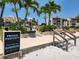 Private beach access with signage; oceanfront view at 851 Bayway Blvd # 205, Clearwater Beach, FL 33767