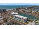 Aerial view of building near the beach and waterway at 300 150Th Ave # 411, Madeira Beach, FL 33708