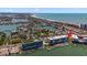 Aerial view of waterfront property near the beach at 300 150Th Ave # 411, Madeira Beach, FL 33708