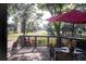 Enjoy dining on the patio with views of the lush landscaping and green community space at 36750 Us 19 # 2052, Palm Harbor, FL 34684