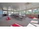 Community room with picnic tables and cornhole games at 7296 Marathon Dr # 504, Seminole, FL 33777
