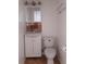 Updated bathroom with vanity, toilet and tiled backsplash at 101 Lake Ne Ave # 222, Largo, FL 33771