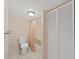 Simple bathroom with a tub shower combo at 203 Mariner Dr # 203, Tarpon Springs, FL 34689