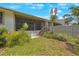 Screened patio and grassy backyard with tropical plants at 842 Amelia Ne Ct, St Petersburg, FL 33702