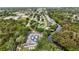 Aerial view of a marina with numerous boats docked along a waterway at 842 Amelia Ne Ct, St Petersburg, FL 33702