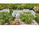 Aerial view of a townhome community nestled among trees at 842 Amelia Ne Ct, St Petersburg, FL 33702