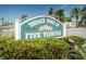 Community entrance sign for Terrace Park of Five Towns at 5969 Terrace Park N Dr # 304, St Petersburg, FL 33709