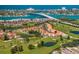 Property location shown from above, near golf course and water at 6131 Bahia Del Mar Blvd # 236, St Petersburg, FL 33715