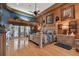 Primary bedroom features a king-size bed and access to the pool at 3204 Polo Pl, Plant City, FL 33566