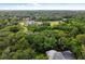 Aerial view of a house, pool, and surrounding lush green landscape at 3204 Polo Pl, Plant City, FL 33566