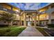 The building boasts an inviting entrance with beautiful architecture and a welcoming courtyard at 2228 Swedish Dr # 42, Clearwater, FL 33763
