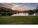 Tranquil pond view at sunset at 2228 Swedish Dr # 42, Clearwater, FL 33763
