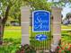 Shore Acres community sign, established in 1923, welcoming residents at 3425 Overlook Ne Dr, St Petersburg, FL 33703