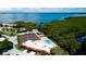 Aerial view of community amenities including tennis courts and a swimming pool at 4216 La Costa Cv # 4216, Bradenton, FL 34210