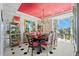 Elegant dining room with unique decor and large windows at 50 Coe Rd # 331, Belleair, FL 33756