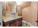 Elegant powder room with ornate sink and vanity at 7725 Still Lakes Dr, Odessa, FL 33556