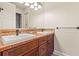 Double vanity bathroom with updated fixtures and a neutral color palette at 7725 Still Lakes Dr, Odessa, FL 33556