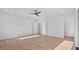 Bright bedroom with wood floors and ceiling fan at 2519 N Riverside Dr, Tampa, FL 33602
