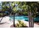 Relaxing community pool with a waterslide, surrounded by lush landscaping at 36750 Us Highway 19 N # 15-310, Palm Harbor, FL 34684