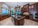 Spacious kitchen with water views, granite counters, and high-end appliances at 806 Columbus Dr, Tierra Verde, FL 33715