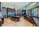 Expansive kitchen with granite counters, island seating, and modern stainless steel appliances at 806 Columbus Dr, Tierra Verde, FL 33715