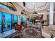Living room with water views and kitchen access at 806 Columbus Dr, Tierra Verde, FL 33715