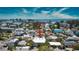 Aerial view showcasing the home's waterfront proximity at 131 E Bay Dr, Treasure Island, FL 33706