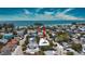 Aerial view of the property, close to the beach at 131 E Bay Dr, Treasure Island, FL 33706