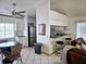 Open kitchen with breakfast bar and dining area at 131 E Bay Dr, Treasure Island, FL 33706