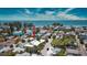 Aerial view of property near the beach at 131 E Bay Dr, Treasure Island, FL 33706