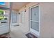 Welcoming building entrance with two doors at 6428 Gloria Dr # 15, New Port Richey, FL 34653