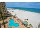 Aerial view of resort pool and beach access at 11 San Marco St # 903, Clearwater, FL 33767