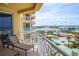 Balcony boasting amazing water and city views from a high floor at 11 San Marco St # 903, Clearwater, FL 33767