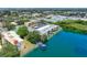Aerial view highlighting the waterfront location of this condo community at 11485 Oakhurst Rd # 107, Largo, FL 33774