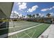 Outdoor shuffleboard courts with covered seating offer a social and recreational amenity for residents at 5347 81St N Ln # 22, St Petersburg, FL 33709